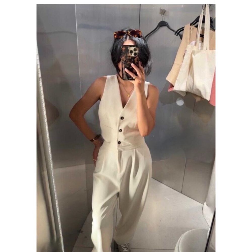 ZARA Cutout Vest Jumpsuit NWT